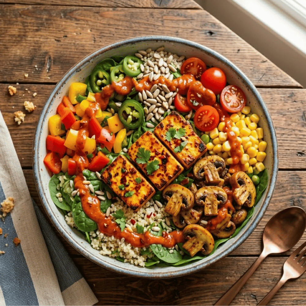 Paneer Mushroom Peri Peri Bowl
